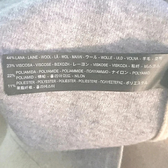 Zara Knit Italian Wool Long Grandma Pockets Kimono Cardigan Sweater Coat Medium - Picture 5 of 7